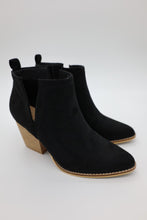 Load image into Gallery viewer, Abby Black Side Slit Booties by LuvLeigh Apparel
