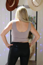 Load image into Gallery viewer, Ash Mauve Beautiful Day Reversible Ribbed Cropped Tank by LuvLeigh Apparel

