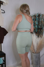 Load image into Gallery viewer, Sage Walking The Line Biker Shorts by LuvLeigh Apparel
