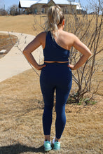 Load image into Gallery viewer, Navy Taking Long Walks High Waisted Leggings by luvLeigh Apparel
