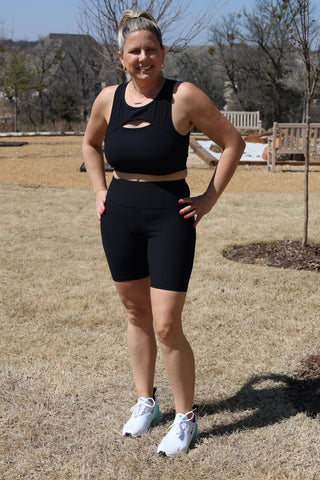 Black Feeling The Breeze Sports Bra by LuvLeigh Apparel