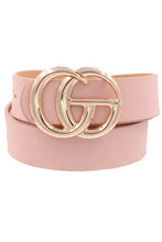 Load image into Gallery viewer, G Buckle Faux Leather Belt
