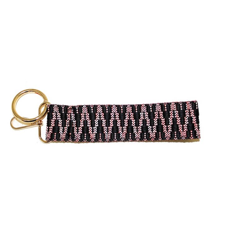 Harper Black/Pink Wristband Keychain