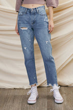 Load image into Gallery viewer, Michelle High Rise Slim Straight Jeans by Luveigh Apparel
