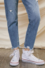 Load image into Gallery viewer, Michelle High Rise Slim Straight Jeans by Luveigh Apparel
