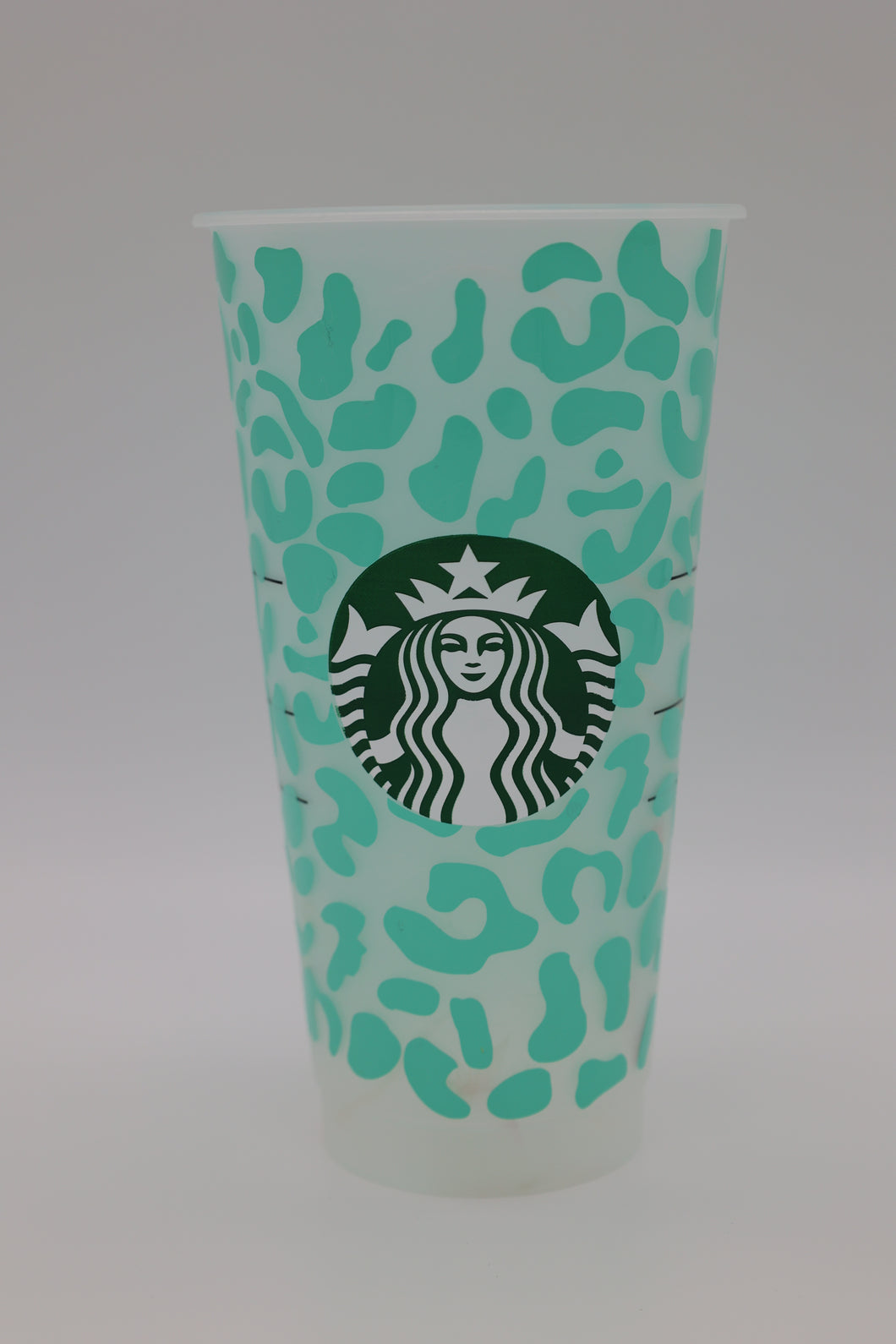 Teal Leopard Print Cold Cup