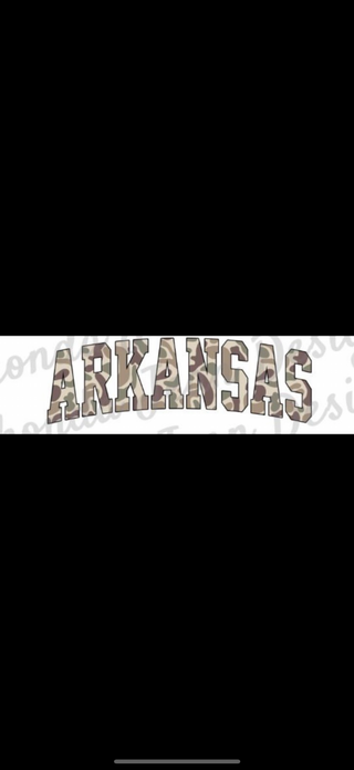 Arkansas Camo Graphic Top