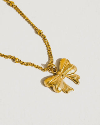 Alannah 18k gold Bow necklace