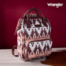 Load image into Gallery viewer, Wrangler Aztec Printed Callie Backpack - Brown

