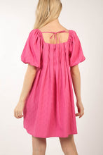 Load image into Gallery viewer, Syd Puff Sleeve Mini Dress Pink

