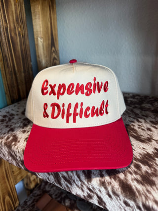 Embroidered Expensive & Difficult Hat