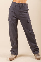 Load image into Gallery viewer, Evelyn Cargo Pants Charcoal
