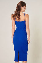 Load image into Gallery viewer, Kingston Cobalt Ribbed Knit Cami Midi Dress
