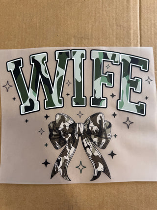 Camo Wife DTF Print
