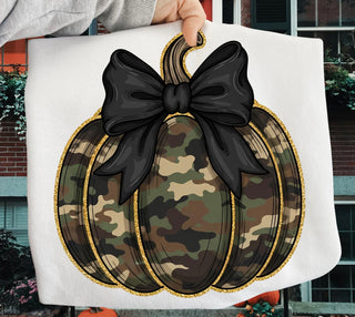 Camo Pumpkin Graphic Top