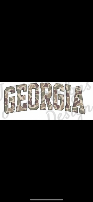 Georgia Camo Graphic Top