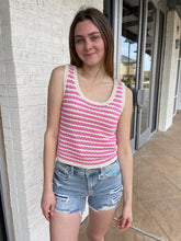 Load image into Gallery viewer, Meredith Striped Knit Top Pink
