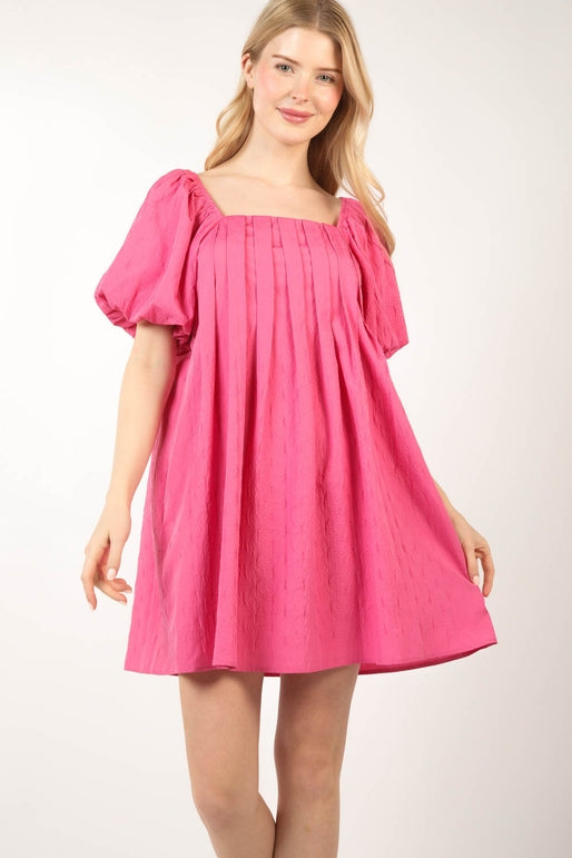 Syd Puff Sleeve Mini Dress Pink
