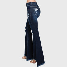 Load image into Gallery viewer, Shania Distressed High Rise Stretch Super Flare Jeans

