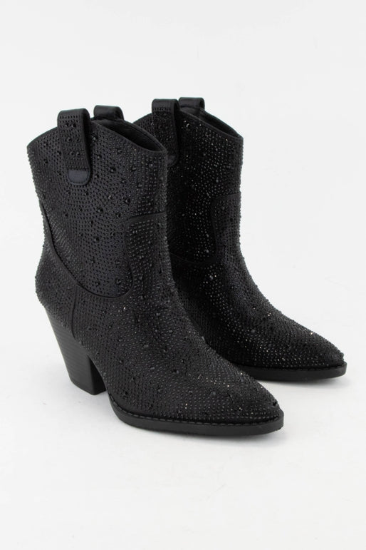 Bedazzled Cowboy Boot Black
