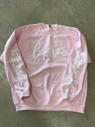 Love w/bows Crewneck