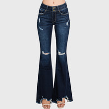 Load image into Gallery viewer, Shania Distressed High Rise Stretch Super Flare Jeans
