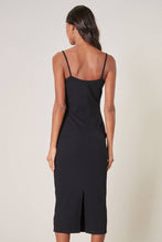 Load image into Gallery viewer, Kingston Black Ribbed Knit Cami Midi Dress
