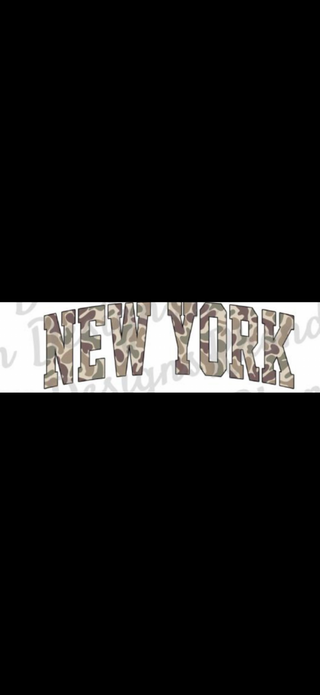 New York Camo Graphic Top