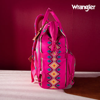 Wrangler Aztec Printed Callie Backpack - Hot Pink