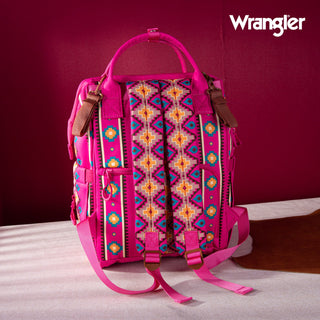 Wrangler Aztec Printed Callie Backpack - Hot Pink