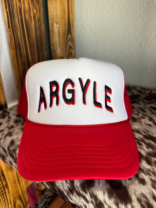 Embroidered Argyle Hat