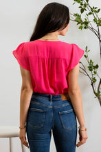 Load image into Gallery viewer, Summer Pink V Neck Top
