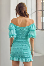 Load image into Gallery viewer, June Teal Mini Dress
