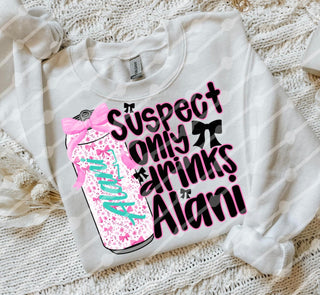 Suspect Only Drinks Alani Graphic Top