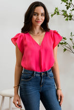 Load image into Gallery viewer, Summer Pink V Neck Top
