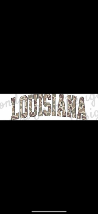Louisiana Camo Graphic Top