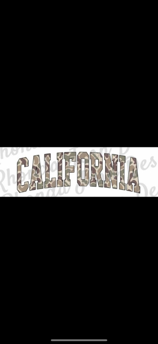 California Camo Graphic Top