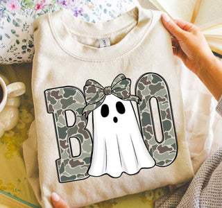 Camo ghost Graphic Top