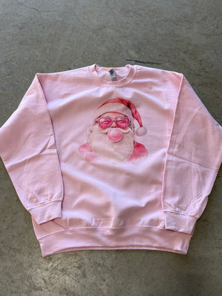 Bubble Gum Santa Graphic Top