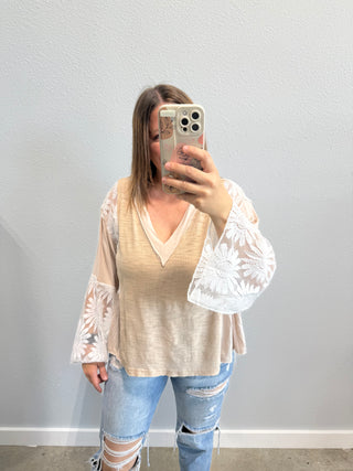 Lacey V-Neck Lace Top