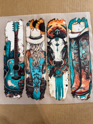 Western Cowgirl Boho DTF Print