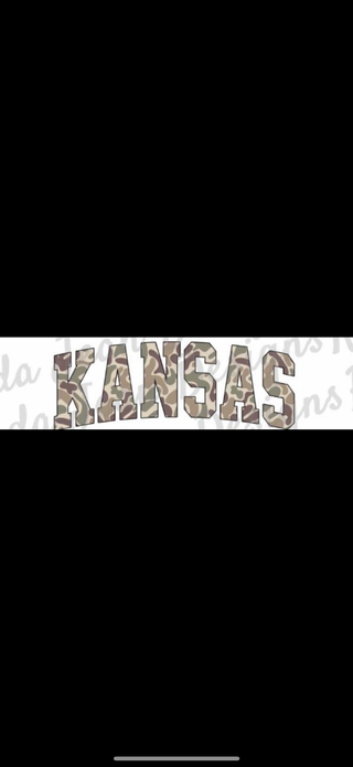 Kansas Camo Graphic Top