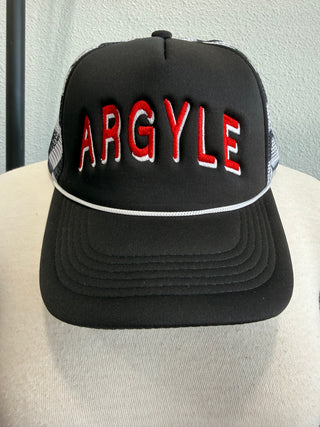 Embroidered Argyle Hat