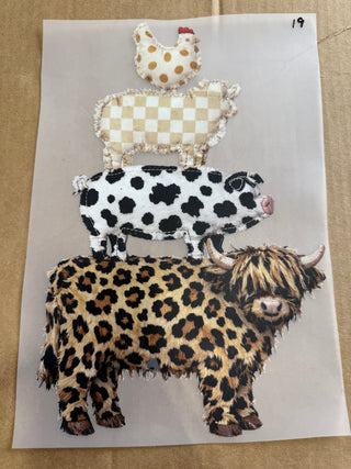 Stacked Farm Animals DTF Print