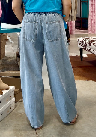 Barrel Denim Pants