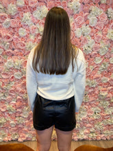 Load image into Gallery viewer, Sunny Faux Leather Shorts Black

