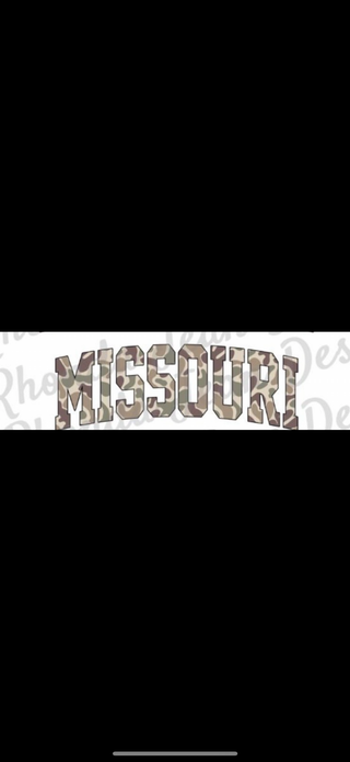Missouri Camo Graphic Top