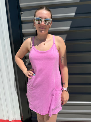 summer dress built in shorts GLOWMODE FeatherFit -Air Peekaboo Square Neck Pocket Anti-Slip Active Mini Dress With Built-In Shorts Spring Summer Quick Dry,XS