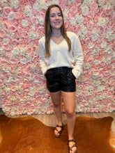 Load image into Gallery viewer, Sunny Faux Leather Shorts Black
