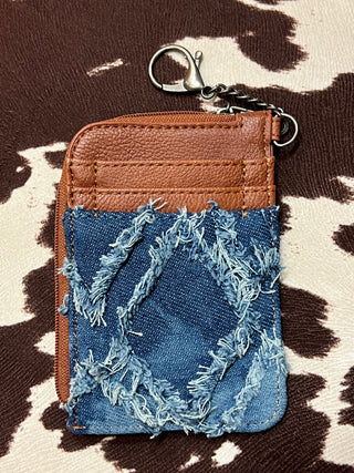 Wrangler Southwestern Art Print Mini Zip Card Case Jean